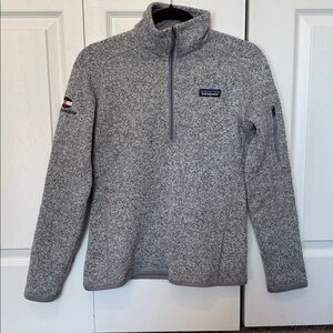 S Patagonia Heathered Gray Fleece Better Sweater 1/4 zip Breckenridge Colorado
